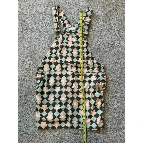 NWOT - STORIA Corduroy Jumper, small, daisy checkered - Picture 4 of 11